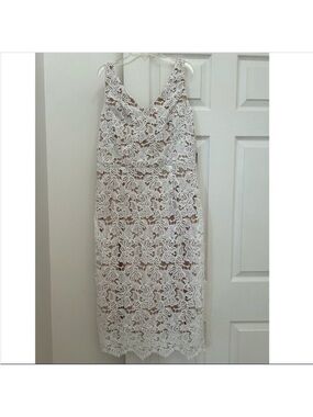 Marina white lace dress size 6